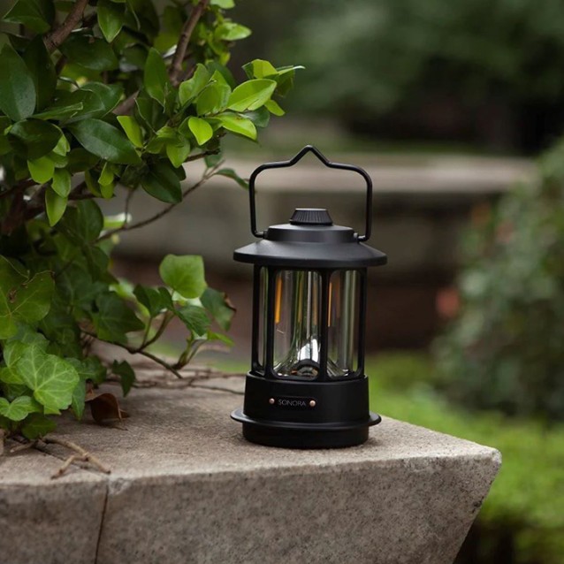 SONORA AMELIA BLACK Επαναφορτιζόμενο φαναράκι LED εξωτερικού χώρου, 5W