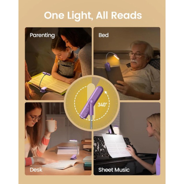 GLOCUSENT φωτιστικό γραφείου GLCSNTA1901 με κλιπ, τηλεχειριστήριο, έως 220lm, μαύρο