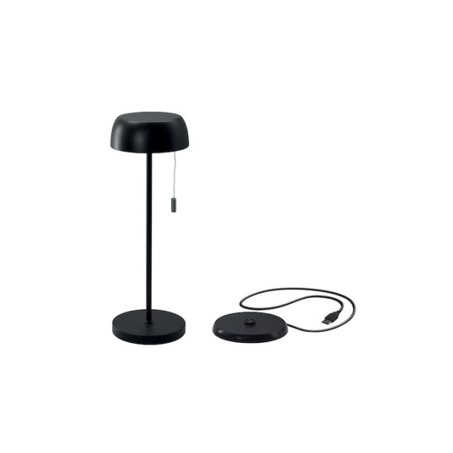 SONORA CLAIRE BLACK Επαναφορτιζόμενο επιτραπέζιο φωτιστικό LED με ασύρματη φόρτιση, 2.2W