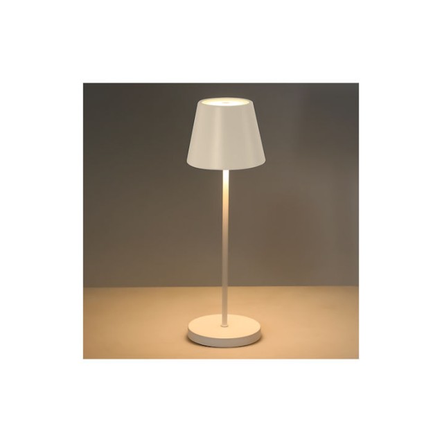 SONORA ISABELLA WHITE Επαναφορτιζόμενο επιτραπέζιο φωτιστικό LED με ασύρματη φόρτιση, 2.3W