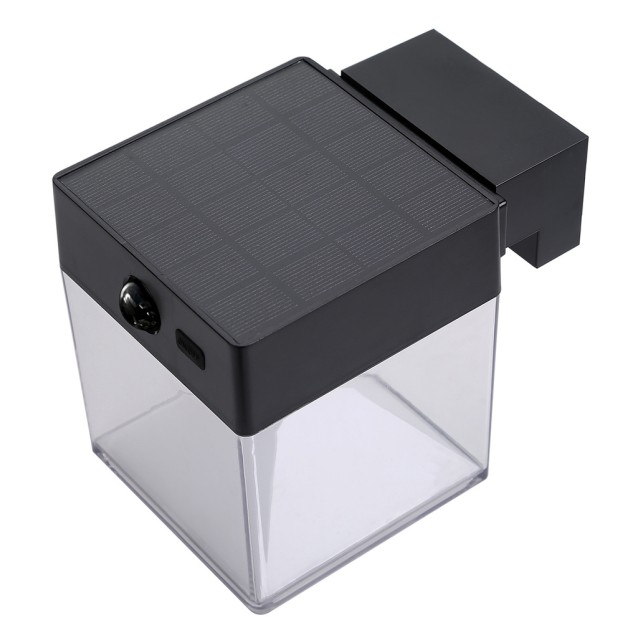 POWERTECH LED ηλιακό φωτιστικό PT-1519 με αισθητήρα κίνησης, 4W, 2000mAh, μαύρο