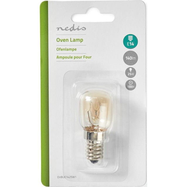 Nedis Oven Lamp Λαμπάκι Φούρνου 25W για Ντουί E14 (OVBUE1425W1)