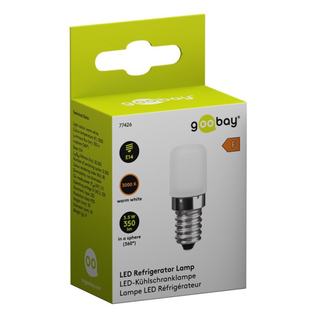 GOOBAY LED λάμπα bulb ψυγείου 77426, E14, 3.5W, 3000K, 350lm