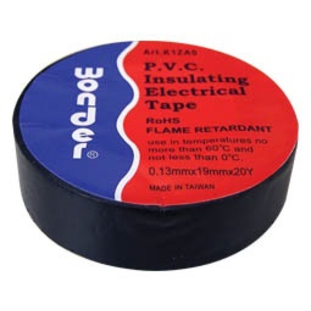 ΤΑΙΝΙΑ ΜΟΝΩΤΙΚΗ PVC 0.13X19X20Y K1ZA0 ΜΑΥΡΗ WND