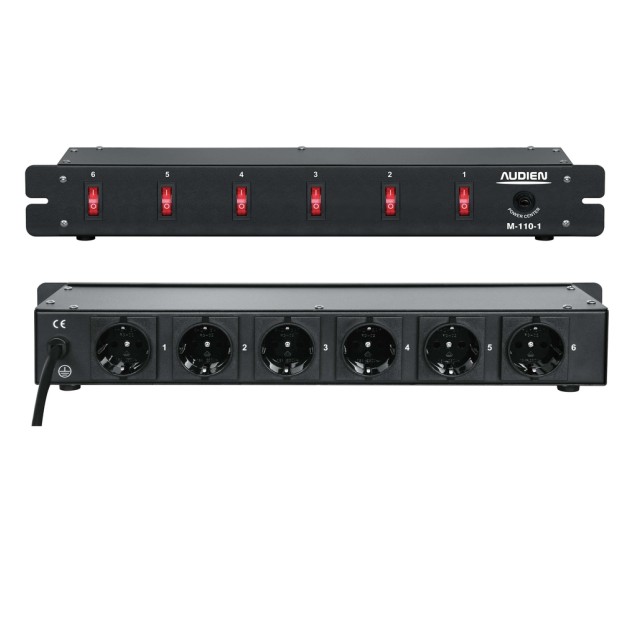 M-110-1 ΠΟΛΥΠΡΙΖΟ RACK 19'' 1U 6 ΘΕΣΕΩΝ ΜΕ ΠΡΟΣΤΑΣΙΑ