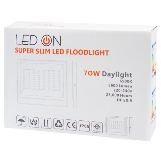ΠΡΟΒΟΛΕΑΣ LED 70W 220-240VAC 5600LM 6500K DAY LIGHT RLX