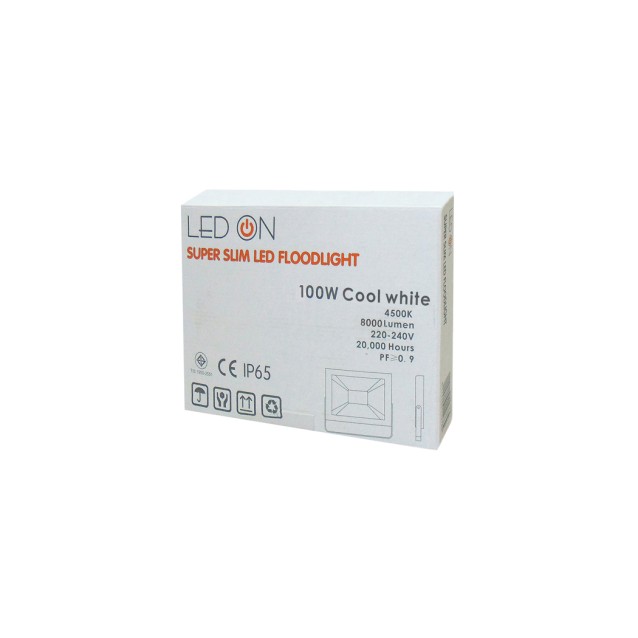 ΠΡΟΒΟΛΕΑΣ LED 100W 220-240VAC 8500LM 4000K NEUTRAL WHITE RLX