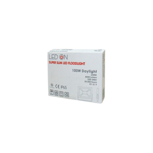 ΠΡΟΒΟΛΕΑΣ LED 100W 220-240VAC 8500LM 6500K DAY LIGHT RLX