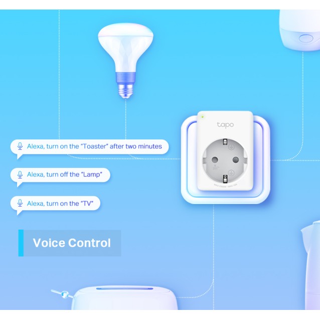 TP-LINK smart αντάπτορας ρεύματος TAPO-P100, Wi-Fi, bluetooth, Ver. 1.0