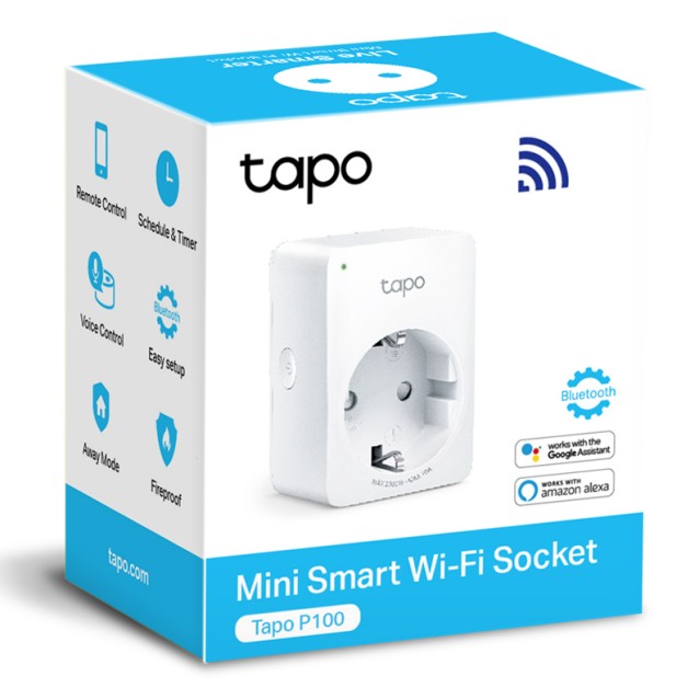 TP-LINK smart αντάπτορας ρεύματος TAPO-P100, Wi-Fi, bluetooth, Ver. 1.0