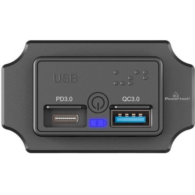 POWERTECH πρίζα USB για σκάφη & οχήματα PTL-009, USB & USB-C, 36W