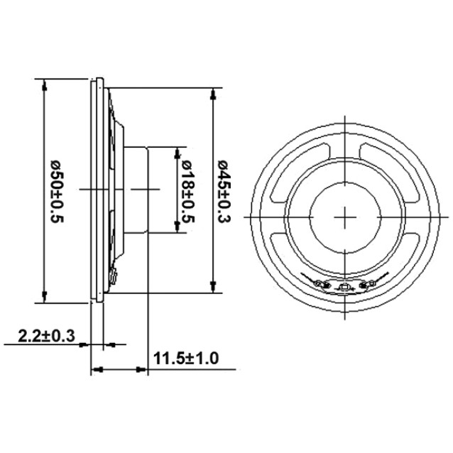 ΜΕΓΑΦΩΝΟ Φ50mm 8Ω 0.5W EKS5011 EKS