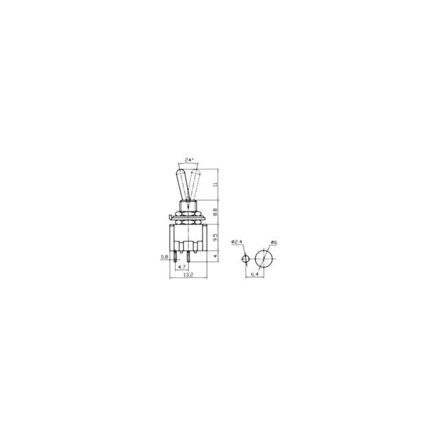 ΔΙΑΚΟΠΤΗΣ TOGGLE ON-OFF MINI ΜΟΝΟΠΟΛΙΚΟΣ 2P 3A/250V MTS-101-A1 LZ