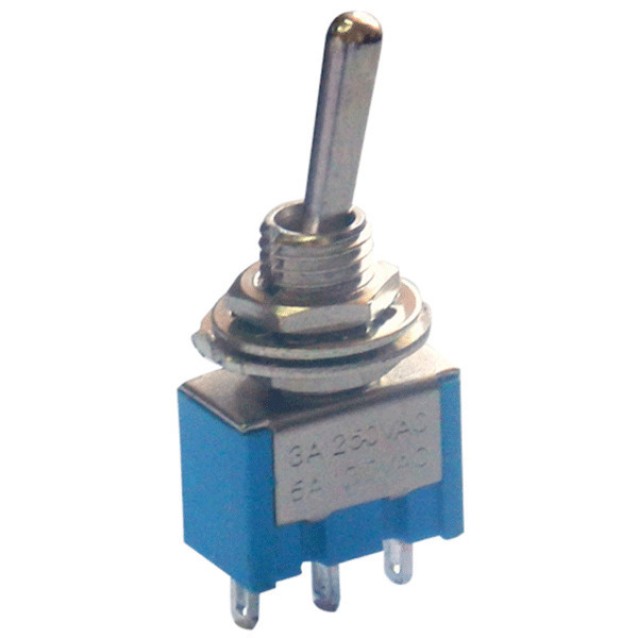 ΔΙΑΚΟΠΤΗΣ TOGGLE ON-OFF-ON MINI ΜΟΝΟΠΟΛΙΚΟΣ 3P 3A/250V MTS-103-A1 LZ