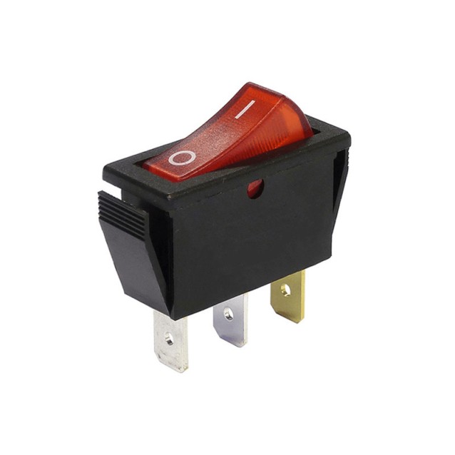 ΔΙΑΚΟΠΤΗΣ ROCKER ΜΕΣΑΙΟΣ 3P ΜΕ ΛΥΧΝΙΑ ON-OFF 16A/12V ΚΟΚΚΙΝΟΣ RL1-111 YNX