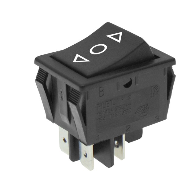 ΔΙΑΚΟΠΤΗΣ ROCKER ΜΕΓΑΛΟΣ 4P (ON)-OFF 16A/250V ΜΑΥΡΟΣ RL2-321 YNX