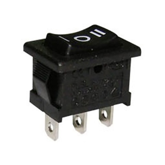 ΔΙΑΚΟΠΤΗΣ ROCKER MINI 3P ON-OFF-ON 6A/250V ΜΑΥΡΟΣ RL3-113 YN..