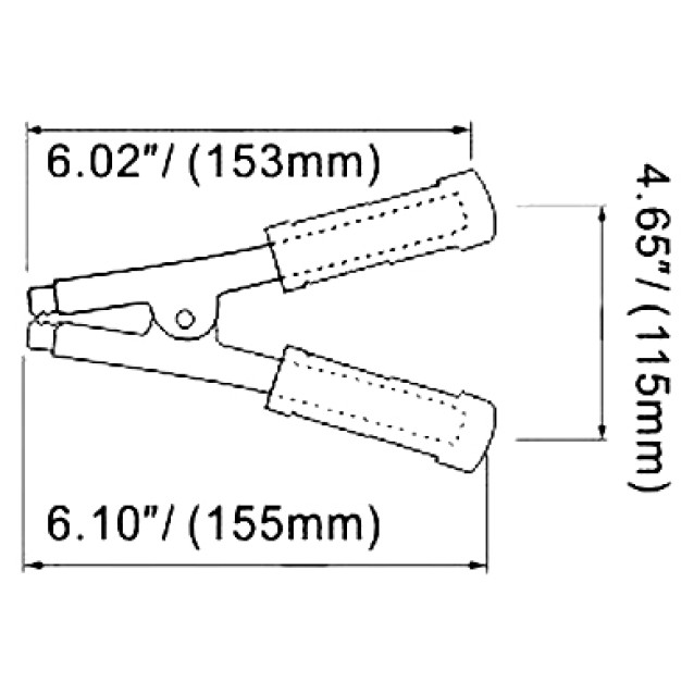 ΚΡΟΚΟΔΕΙΛΑΚΙ 400A 155mm ΝΙΚΕΛ ΚΟΚΚΙΝΟ AT-0034 KRODE