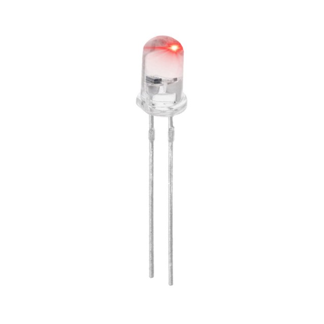 LED 5mm ΥΨΗΛΗΣ ΔΙΑΦ.ΚΟΚ. 800mcd (B/P) 5013LRC ROHS FOR