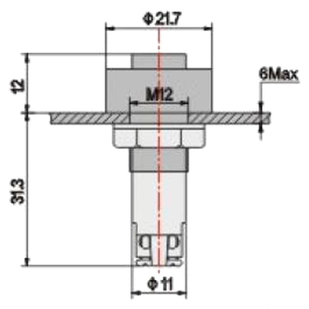 ΛΥΧΝΙΑ ΕΝΔΕΙΚΤΙΚΗ NEON Φ12 12VDC ΚΟΚΚΙΝΗ ΜΕ ΒΙΔΕΣ XH020 KND