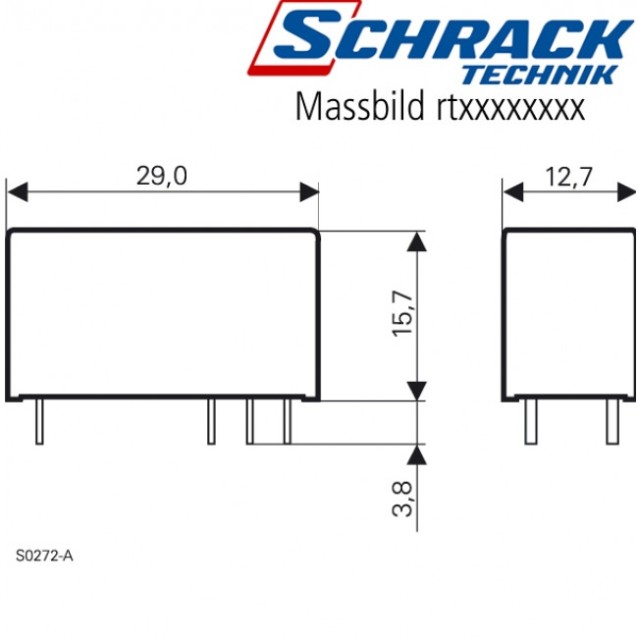 RELAY MINI 2P 24V DC 8A RT424024 TYC