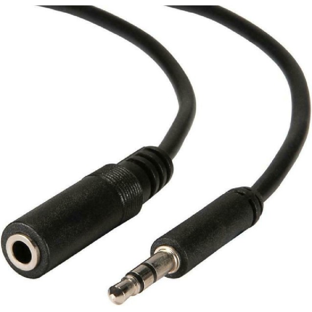 POWERTECH καλώδιο 3.5mm αρσενικό σε θηλυκό CAB-J009, 3m, μαύρο
