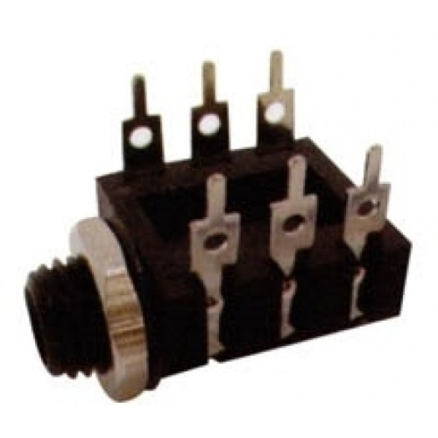 JACK ΣΑΣΙ STEREO 6.3mm² ΠΛΑΣΤΙΚΟ PCB (3P/6P) H021A LZ