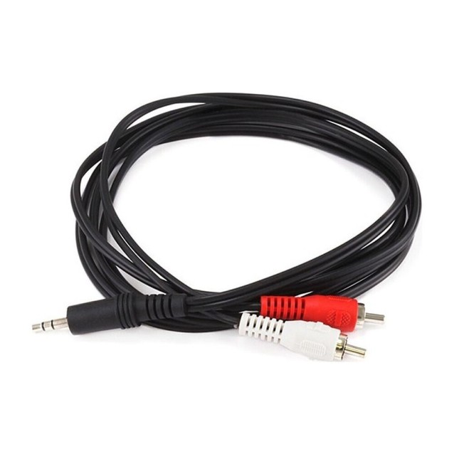 POWERTECH καλώδιο 3.5mm σε 2x RCA CAB-R009, 5m, μαύρο
