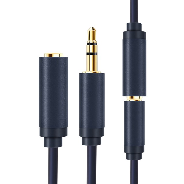 CABLETIME καλώδιο προέκτασης ήχου 3.5mm CT-AV302-H11G, gold plated, 15m, μπλε