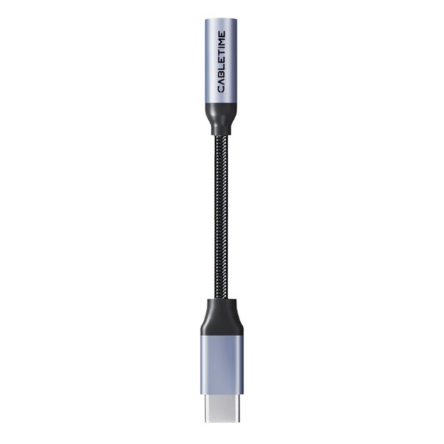 CABLETIME αντάπτορας USB-C σε 3.5mm CT-CMAUF-AG, γκρι