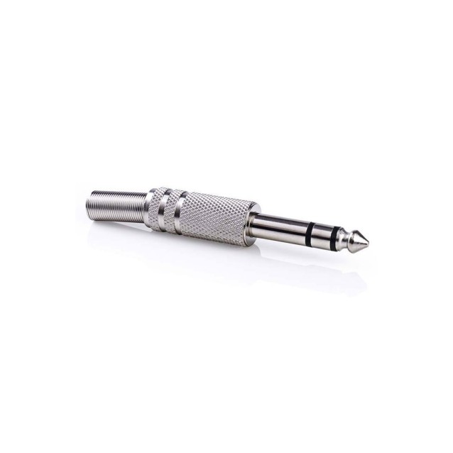 Στερεοφωνικό βύσμα jack 6,5 mm, με προστασία καλωδίου