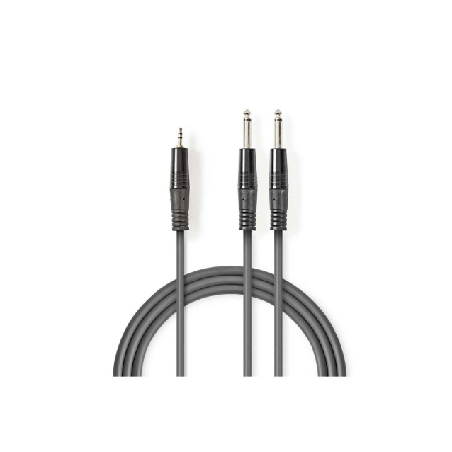 NEDIS COTH23200GY15 Stereo Audio Cable 2x 6.35 mm Male - 3.5 mm Male 1.5m Grey