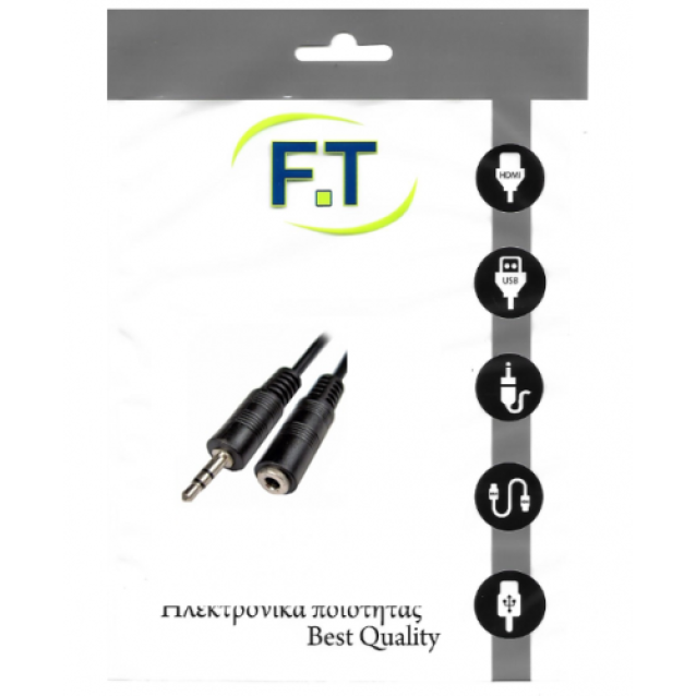 FTT16-012 3.5mm JACK ΑΡΣΕΝΙΚΟ - 3.5mm JACK ΘΗΛΥΚΟ 1.5Μ