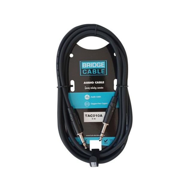TAC010A ΚΑΛΩΔΙΟ 6,3mm STEREO - 6,3mm STEREO 3m