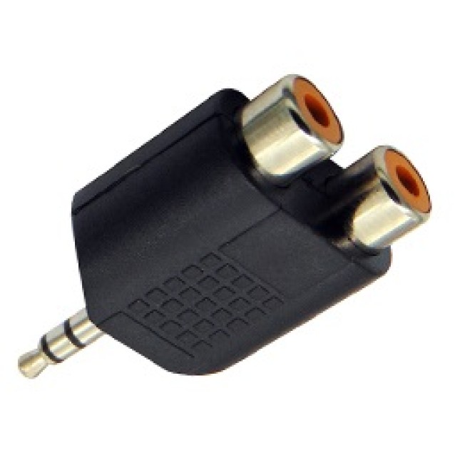 ADAPTOR AUDIO 3.5mm STEREO ΣΕ 2 RCA ΘΗΛΥΚΑ JT-3189A JKG