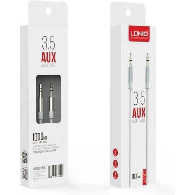 LDNIO καλώδιο ήχου 3.5mm LS-Y02, AUX, 1m, λευκό