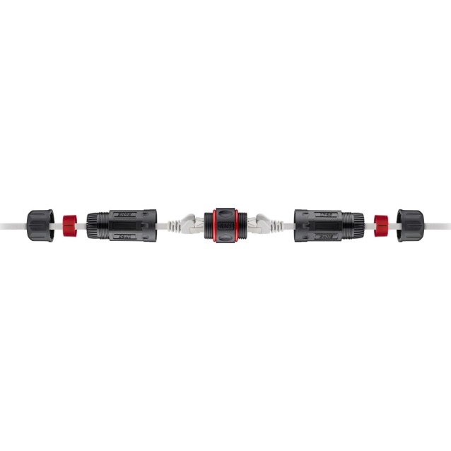 GOOBAY αδιάβροχος σύνδεσμος RJ45 Cat 6 79566, IP68, μαύρο