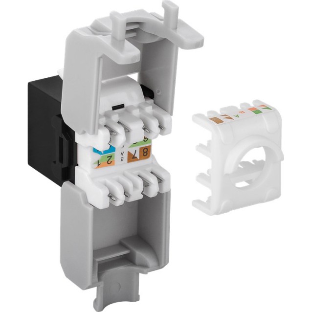 GOOBAY Keystone module RJ45 CAT 6A 90692, UTP, μαύρο