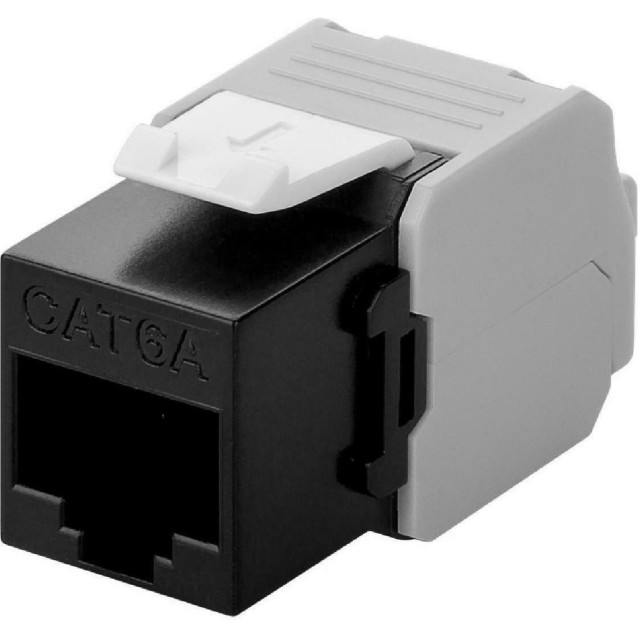 GOOBAY Keystone module RJ45 CAT 6A 90692, UTP, μαύρο