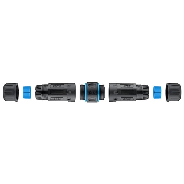 POWERTECH αδιάβροχος σύνδεσμος RJ45 CAB-N427, CAT 6, IP68, μαύρος
