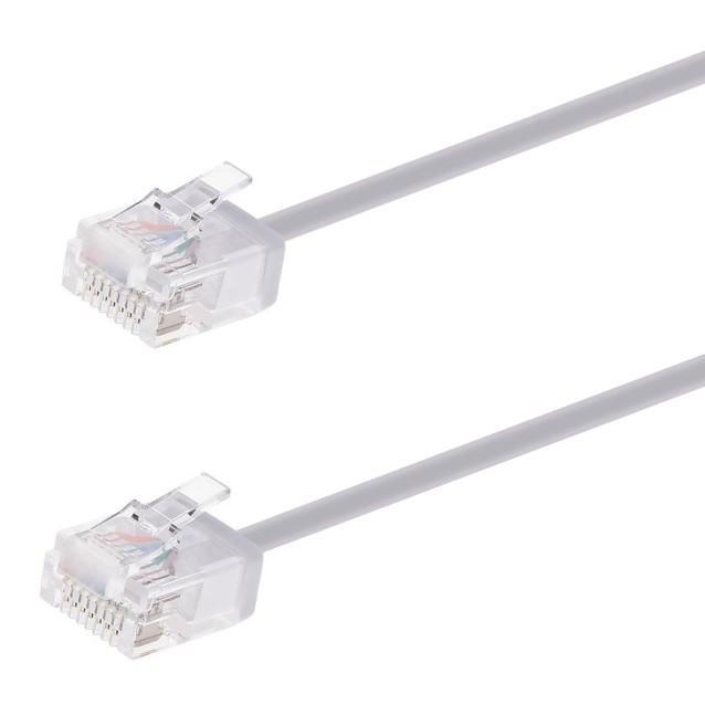 POWERTECH καλώδιο δικτύου CAB-N438, Cat 6A U/UTP, ultra slim, copper, 500MHz, 0.25m, γκρι