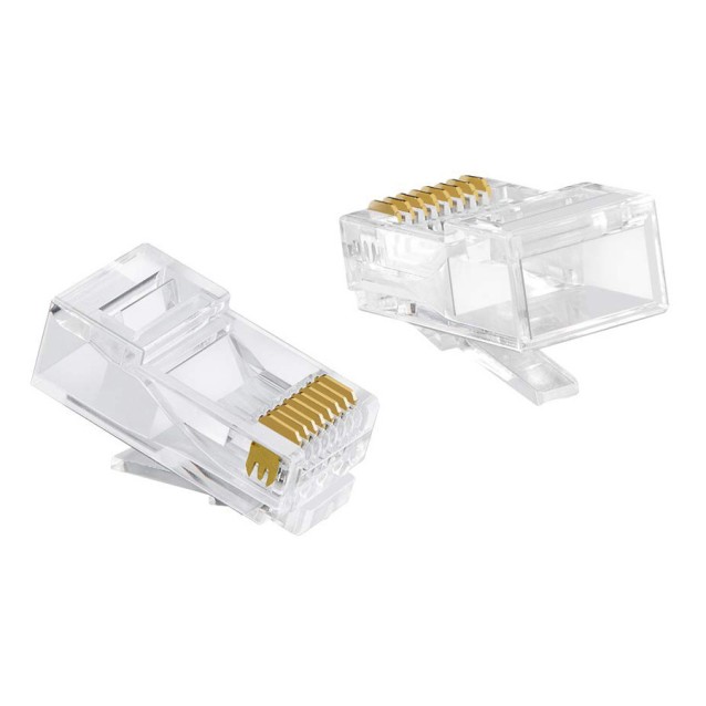 POWERTECH βύσμα RJ45 CAB-N447, ανοιχτού τύπου, Cat 6/6a UTP, διάφανο, 50τμχ