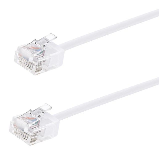 POWERTECH καλώδιο δικτύου CAB-N475, Cat 6A U/UTP, ultra slim, copper, 500MHz, 7.5m, λευκό