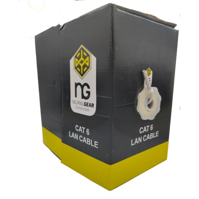 NG ΚΑΛΩΔΙΟ ΔΙΚΤΥΟΥ UTP CAT6 ΓΚΡΙ, CCA, 100m