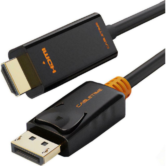 CABLETIME καλώδιο DisplayPort σε HDMI CT-AV585, 1080p/60Hz, 1.8m, μαύρο