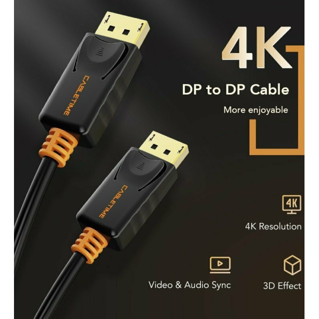 CABLETIME καλώδιο DisplayPort CT-AV585-01G, 4K/60Hz, 3m, μαύρο
