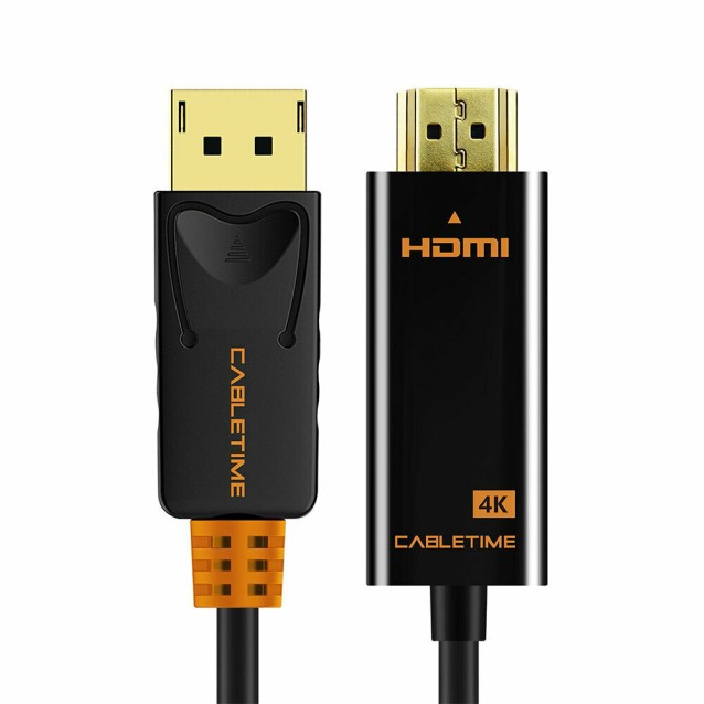 CABLETIME καλώδιο DisplayPort σε HDMI CT-AV585, 1080p/60Hz, 1.8m, μαύρο