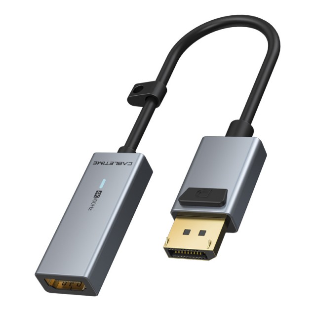 CABLETIME αντάπτορας DisplayPort σε HDMI CT-AV589-P02G4K60, 4K/60Hz, γκρι