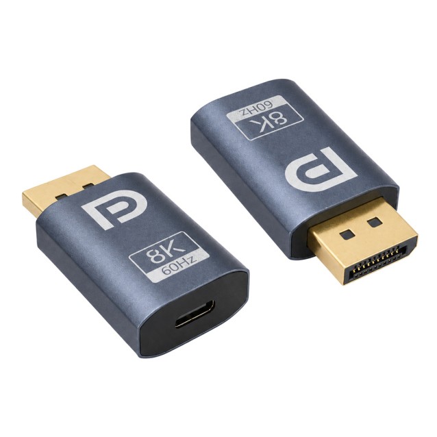 POWERTECH αντάπτορας DisplayPort σε USB-C CAB-UC102, 8K/60Hz, γκρι POWERTECH αντάπτορας DisplayPort σε USB-C CAB-UC102, 8K/60Hz, γκρι