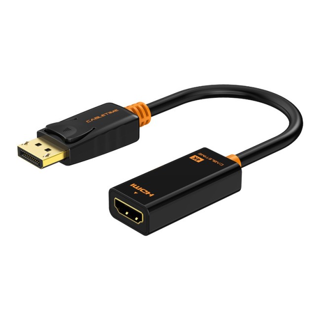 CABLETIME αντάπτορας DisplayPort σε HDMI CT-AV586-01G4K, 4K/30Hz, μαύρος CABLETIME αντάπτορας DisplayPort σε HDMI CT-AV586-01G4K, 4K/30Hz, μαύρος